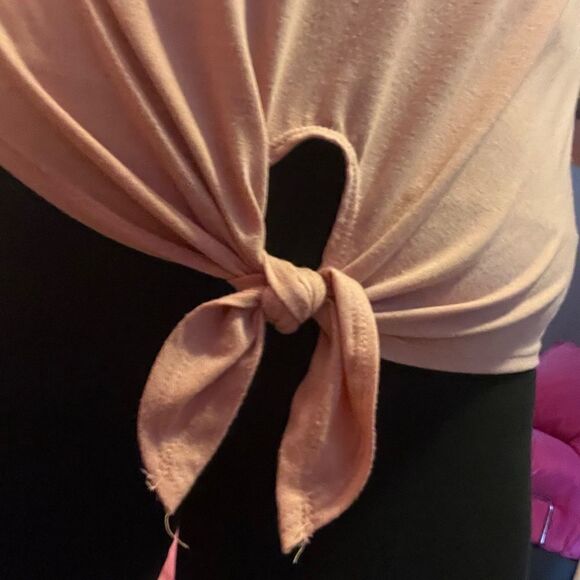 Ny Collection Large Pink Top With Tie Blouse - Picture 9 of 13